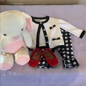 Janie and Jack Sweater & Checkered Flare Pants